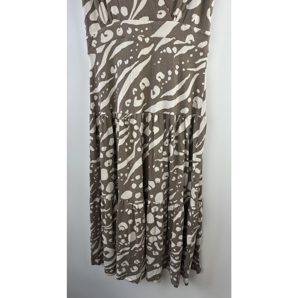 Cabi Swoon Dress Brown Tan Midi Maxi Cut Out Ruched Back 6147 Small Boho Chic - Picture 5 of 13